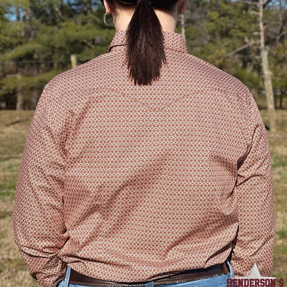 NWT Panhandle Rough Stock Burnt Orange Western Shirt Cowgirl Rodeo Sz M - Picture 4 of 8